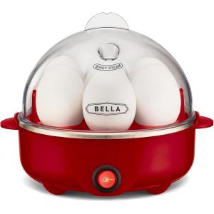 imagebella Electric Egg Cooker 7 Eggs Capacity Tray Single Stack for Poached Scrambled Hard Medium ampamp Soft Boiled Eggs Omelets and Steamed Dumplings Auto Shutoff 360 Watt BlossomRed