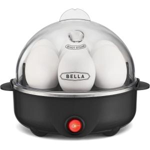 imagebella Electric Egg Cooker 7 Eggs Capacity Tray Single Stack for Poached Scrambled Hard Medium ampamp Soft Boiled Eggs Omelets and Steamed Dumplings Auto Shutoff 360 Watt BlossomBlack