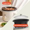 imageBELLA 15 Qt Slow Cooker  6 Qt Manual Slow Cooker with EverGood Ceramic Nonstick Coating 3 Temperature Setting Dishwasher Safe Stoneware Pot ampamp Tempered Glass Lid Tangle Free Cord Wrap Oatmilk