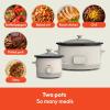 imageBELLA 15 Qt Slow Cooker  6 Qt Programmable Slow Cooker EverGood Ceramic Nonstick Coating Adjustable Temperature Dishwasher Safe Stoneware Pot ampamp Tempered Glass Lid Cool Touch Handles Oatmilk