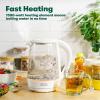 imageBELLA 17 Liter Glass Electric Kettle Quickly Boil 7 Cups of Water in 67 Minutes Soft Blue LED Lights Illuminate While Boiling Cordless Portable Heater Carefree Auto ShutOff BlackWhite  Orange