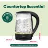 imageBELLA 17 Liter Glass Electric Kettle Quickly Boil 7 Cups of Water in 67 Minutes Soft Blue LED Lights Illuminate While Boiling Cordless Portable Heater Carefree Auto ShutOff BlackBlack  Yellow