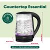 imageBELLA 17 Liter Glass Electric Kettle Quickly Boil 7 Cups of Water in 67 Minutes Soft Blue LED Lights Illuminate While Boiling Cordless Portable Heater Carefree Auto ShutOff BlackBlack  Purple