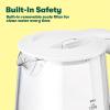 imageBELLA 17 Liter Glass Electric Kettle Quickly Boil 7 Cups of Water in 67 Minutes Soft Blue LED Lights Illuminate While Boiling Cordless Portable Heater Carefree Auto ShutOff BlackWhite  Yellow