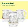 imageBELLA 17 Liter Glass Electric Kettle Quickly Boil 7 Cups of Water in 67 Minutes Soft Blue LED Lights Illuminate While Boiling Cordless Portable Heater Carefree Auto ShutOff BlackWhite  Yellow