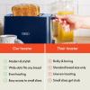 imageBELLA 4 Slice Toaster with Auto Shut Off  Extra Wide Slots ampamp Removable Crumb Tray and Cancel Defrost ampamp Reheat Function  Toast Bread ampamp Bagel BlackBlue
