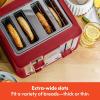 imageBELLA 4 Slice Toaster with Auto Shut Off  Extra Wide Slots ampamp Removable Crumb Tray and Cancel Defrost ampamp Reheat Function  Toast Bread ampamp Bagel BlackRed