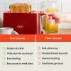 imageBELLA 4 Slice Toaster with Auto Shut Off  Extra Wide Slots ampamp Removable Crumb Tray and Cancel Defrost ampamp Reheat Function  Toast Bread ampamp Bagel BlackRed
