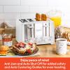 imageBELLA 4 Slice Toaster with Auto Shut Off  Extra Wide Slots ampamp Removable Crumb Tray and Cancel Defrost ampamp Reheat Function  Toast Bread ampamp Bagel BlackWhite