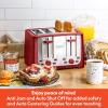 imageBELLA 4 Slice Toaster with Auto Shut Off  Extra Wide Slots ampamp Removable Crumb Tray and Cancel Defrost ampamp Reheat Function  Toast Bread ampamp Bagel BlackRed