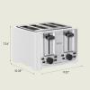 imageBELLA 4 Slice Toaster with Auto Shut Off  Extra Wide Slots ampamp Removable Crumb Tray and Cancel Defrost ampamp Reheat Function  Toast Bread ampamp Bagel BlackWhite
