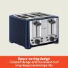 imageBELLA 4 Slice Toaster with Auto Shut Off  Extra Wide Slots ampamp Removable Crumb Tray and Cancel Defrost ampamp Reheat Function  Toast Bread ampamp Bagel BlackBlue