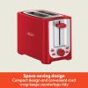 imageBELLA 4 Slice Toaster with Auto Shut Off  Extra Wide Slots ampamp Removable Crumb Tray and Cancel Defrost ampamp Reheat Function  Toast Bread ampamp Bagel BlackRed