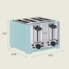 imageBELLA 4 Slice Toaster with Auto Shut Off  Extra Wide Slots ampamp Removable Crumb Tray and Cancel Defrost ampamp Reheat Function  Toast Bread ampamp Bagel BlackAqua