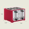 imageBELLA 4 Slice Toaster with Auto Shut Off  Extra Wide Slots ampamp Removable Crumb Tray and Cancel Defrost ampamp Reheat Function  Toast Bread ampamp Bagel BlackRed