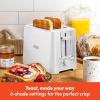 imageBELLA 4 Slice Toaster with Auto Shut Off  Extra Wide Slots ampamp Removable Crumb Tray and Cancel Defrost ampamp Reheat Function  Toast Bread ampamp Bagel BlackWhite