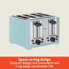 imageBELLA 4 Slice Toaster with Auto Shut Off  Extra Wide Slots ampamp Removable Crumb Tray and Cancel Defrost ampamp Reheat Function  Toast Bread ampamp Bagel BlackAqua