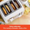 imageBELLA 4 Slice Toaster with Auto Shut Off  Extra Wide Slots ampamp Removable Crumb Tray and Cancel Defrost ampamp Reheat Function  Toast Bread ampamp Bagel BlackWhite