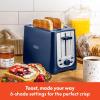imageBELLA 4 Slice Toaster with Auto Shut Off  Extra Wide Slots ampamp Removable Crumb Tray and Cancel Defrost ampamp Reheat Function  Toast Bread ampamp Bagel BlackBlue