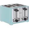 imageBELLA 4 Slice Toaster with Auto Shut Off  Extra Wide Slots ampamp Removable Crumb Tray and Cancel Defrost ampamp Reheat Function  Toast Bread ampamp Bagel BlackAqua