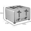 imageBELLA 4 Slice Toaster with Auto Shut Off  Extra Wide Slots and Removable DropDown Crumb Tray with Cancel and Reheat Function  For Texas Toast Large Bread ampamp Bagel Stainless SteelStainless Steel
