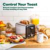 imageBELLA 4 Slice Toaster with Auto Shut Off  Extra Wide Slots and Removable DropDown Crumb Tray with Cancel and Reheat Function  For Texas Toast Large Bread ampamp Bagel Stainless SteelStainless Steel and Black