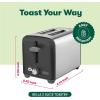 imageBELLA 4 Slice Toaster with Auto Shut Off  Extra Wide Slots and Removable DropDown Crumb Tray with Cancel and Reheat Function  For Texas Toast Large Bread ampamp Bagel Stainless SteelStainless Steel and Black