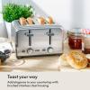 imageBELLA 4 Slice Toaster with Auto Shut Off  Extra Wide Slots and Removable DropDown Crumb Tray with Cancel and Reheat Function  For Texas Toast Large Bread ampamp Bagel Stainless SteelStainless Steel