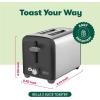 imageBELLA 4 Slice Toaster with Auto Shut Off  Extra Wide Slots and Removable DropDown Crumb Tray with Cancel and Reheat Function  For Texas Toast Large Bread ampamp Bagel Stainless SteelStainless Steel and Black
