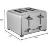 imageBELLA 4 Slice Toaster with Auto Shut Off  Extra Wide Slots and Removable DropDown Crumb Tray with Cancel and Reheat Function  For Texas Toast Large Bread ampamp Bagel Stainless SteelStainless Steel