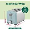 imageBELLA 4 Slice Toaster with Auto Shut Off  Extra Wide Slots and Removable DropDown Crumb Tray with Cancel and Reheat Function  For Texas Toast Large Bread ampamp Bagel Stainless SteelStainless Steel and Aqua