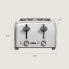 imageBELLA 4 Slice Toaster with Auto Shut Off  Extra Wide Slots and Removable DropDown Crumb Tray with Cancel and Reheat Function  For Texas Toast Large Bread ampamp Bagel Stainless SteelStainless Steel