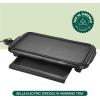 imagebella Electric Griddle with Warming Tray  Smokeless Indoor Grill Nonstick Surface Adjustable Temperature ampamp Cooltouch Handles 10quot x 18quot CopperBlack10 x 18