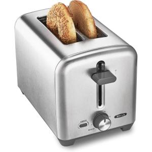 imageBELLA 4 Slice Toaster with Auto Shut Off  Extra Wide Slots and Removable DropDown Crumb Tray with Cancel and Reheat Function  For Texas Toast Large Bread ampamp Bagel Stainless SteelStainless Steel