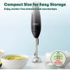 imageBELLA Immersion Hand Blender Portable Mixer with Whisk Attachment  Electric Handheld Juicer Shakes Baby Food and Smoothie Maker Stainless Steel BlackBlack