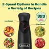 imageBELLA Immersion Hand Blender Portable Mixer with Whisk Attachment  Electric Handheld Juicer Shakes Baby Food and Smoothie Maker Stainless Steel BlackBlack