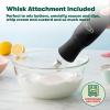 imageBELLA Immersion Hand Blender Portable Mixer with Whisk Attachment  Electric Handheld Juicer Shakes Baby Food and Smoothie Maker Stainless Steel BlackBlack