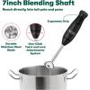 imageBELLA Immersion Hand Blender Portable Mixer with Whisk Attachment  Electric Handheld Juicer Shakes Baby Food and Smoothie Maker Stainless Steel BlackBlack