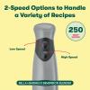 imageBELLA Immersion Hand Blender Portable Mixer with Whisk Attachment  Electric Handheld Juicer Shakes Baby Food and Smoothie Maker Stainless Steel BlackGray