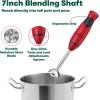 imageBELLA Immersion Hand Blender Portable Mixer with Whisk Attachment  Electric Handheld Juicer Shakes Baby Food and Smoothie Maker Stainless Steel BlackRed
