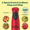imageBELLA Immersion Hand Blender Portable Mixer with Whisk Attachment  Electric Handheld Juicer Shakes Baby Food and Smoothie Maker Stainless Steel BlackRed