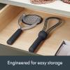 imagebella 2 Piece Compact Masher and Whisk Set Fold Flat Stainless steel and silicone Foldable Masher Ballon Whisk Flat Whisk Nonstick Nonslip Heat safe to 425F SlateSlate