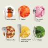 imagebella 7Piece Modular Gadget Set Grater Pizza Cutter Ice Cream Scoop Peeler Shears Bottle Opener Crock with removable divider Dishwasher Safe SlateOatmilk