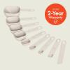 imagebella 9Piece Nested Measuring Cups amp Spoons Set Stackable 4 Cups 4 spoons 1 Leveler Nonslip handles Kitchen Cooking Baking Measuring Set BPA Free Dishwasher Safe OatmilkOatmilk