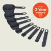 imagebella 9Piece Nested Measuring Cups amp Spoons Set Stackable 4 Cups 4 spoons 1 Leveler Nonslip handles Kitchen Cooking Baking Measuring Set BPA Free Dishwasher Safe OatmilkSlate
