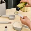 imagebella 9Piece Nested Measuring Cups amp Spoons Set Stackable 4 Cups 4 spoons 1 Leveler Nonslip handles Kitchen Cooking Baking Measuring Set BPA Free Dishwasher Safe OatmilkOatmilk