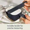 imagebella 9Piece Nested Measuring Cups amp Spoons Set Stackable 4 Cups 4 spoons 1 Leveler Nonslip handles Kitchen Cooking Baking Measuring Set BPA Free Dishwasher Safe OatmilkSlate