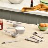 imagebella 9Piece Nested Measuring Cups amp Spoons Set Stackable 4 Cups 4 spoons 1 Leveler Nonslip handles Kitchen Cooking Baking Measuring Set BPA Free Dishwasher Safe OatmilkOatmilk