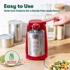 imagebella Automatic Can Opener Hands Free Battery Operated Cordless Stainless steel blade to open any Size Can with Magnet to Safely Remove Lid Seamless Opening Decreases Sharp Edges SlateRed