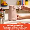 imagebella Automatic Can Opener Hands Free Battery Operated Cordless Stainless steel blade to open any Size Can with Magnet to Safely Remove Lid Seamless Opening Decreases Sharp Edges SlateBlossom